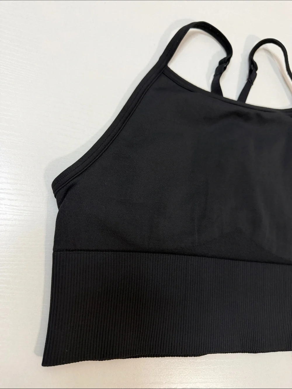 Lululemon Ebb To Street Bra Long Line - Black - Yoga High Neck A/B Cup